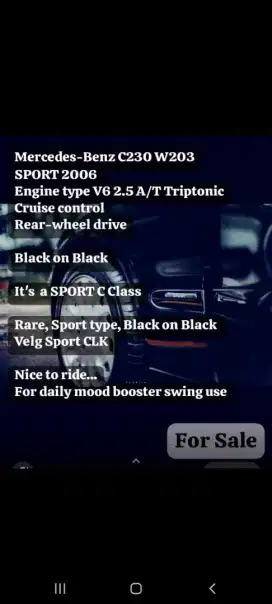 Mercedez Benz C230 Sport Edition  2006