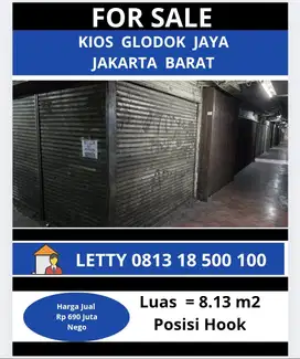 Kios Glodok Jaya Jakarta Barat Rp 690 Juta Nego