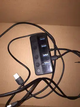 Vention USB Hub 2.0 3.0 With Power Switch Led And Usb C Power Supply