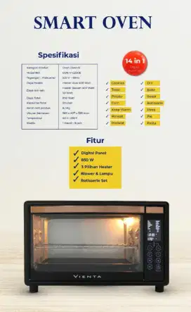 JUAL smart oven vienta 14 in 1
