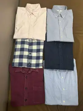Di jual Baju Kemeja Lengan Pnjang Uniqlo Pri