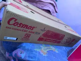 Kompor gas cooker warna putih baru SNI