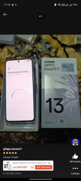 HP OPPO RENO 13F 8+256GB