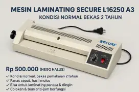 Dijual Mesin Laminating Secure L16250 A3