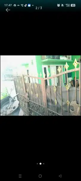 di jual pagar rumah bermotif ulir dan berbunga panjang sekitar 5 meter