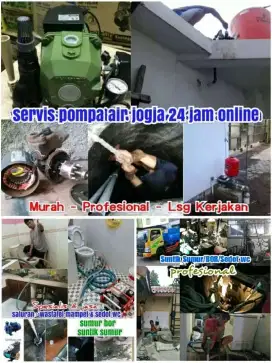 Service servis pompa air sedot wc tukang saluran mampet sumur bor gali