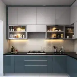 Perabot tempahan. Kitchen set, Partisi ruangan, Backdrop TV, Wardrobe