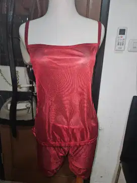 Oneset Tabk Top Lingerie Merah