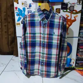 Kemeja Long Sleeve Polo Ralph Lauren Tartan Size XS