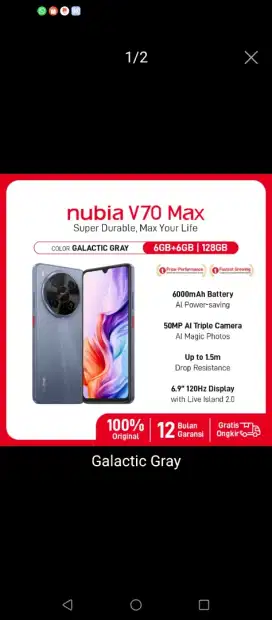 Nubia V70 Max masih mulus kaya baru