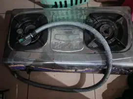 Kompor rinnai 2 tungku + regulator meteran