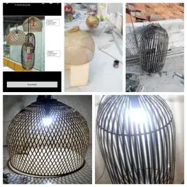 Lampion Bambu / Kap Lampu