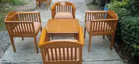Kursi kayu + meja clasik