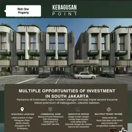 Dijual Ruko 3 Lt Mewah, 1 Ruko untuk 3 Usaha, di Kebagusan, jak.Selata