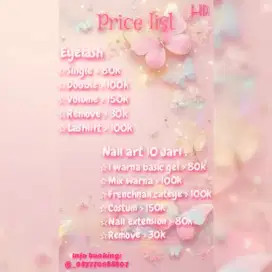 Di buka lowongan kerja untuk D studio nail art n eyelash khusus cewe