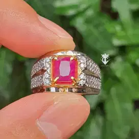 Batu Permata Natural Ruby Mozambique No Heat 2.52 Ct SkyLab Certified