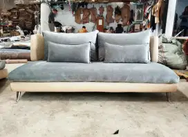 Reparasi sofa slonjoran / Ganti cover /+ busa