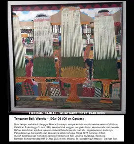 Lukisan - Tenganan Bali: Warsito 102x108 (Oil on Canvas)