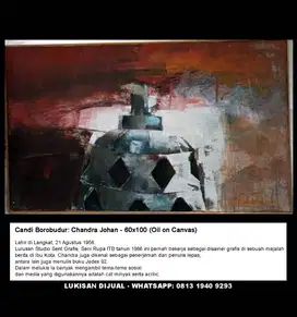 Lukisan - Candi Borobudur: Chandra Johan 60x100 (Oil on Canvas)