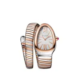 Bvlgari Serpenti Tubogas Watch Silver Steel & 18K Rose Gold - NEW