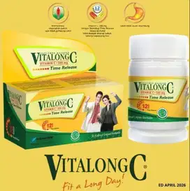 VITALONG C Box isi 30 Kapsul l Vitamin C 500 mg Kapsul ORIGINAL