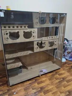 Kandang kucing kaca jumbo