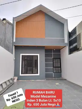 4 Unit Rumah Baru 1,5 Lantai Indent STU 3Bln di Medokan Ayu, Rungkut