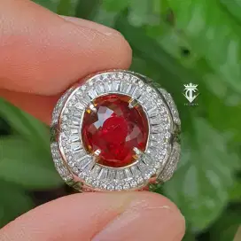 Batu Permata Natural HQ RED Rubellite Tourmaline 3.22 Ct GRI Lab Memo