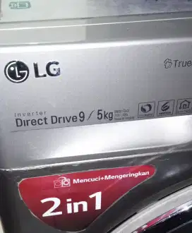 Jual cpt Mesin cuci Frontloading LG 9kg Like New95% mulus,norrmal,nego