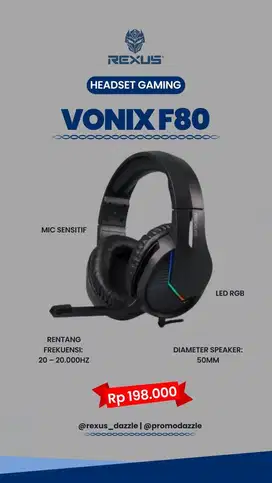 Headset gaming rexus F80