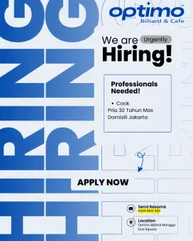Hiring Cook Billiard