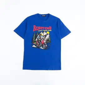 Kaos Adventure Braverquit Simpanse Rider – Warna Biru | Size M–XL