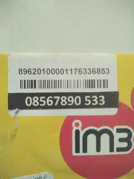 Kartu perdana im3 11 digit rapi cantik urut