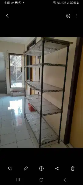 Rak besi bongkar-pasang 5-ambalan