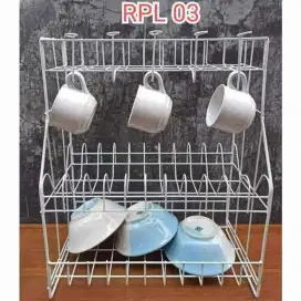(BEKAS) Rak piring besi