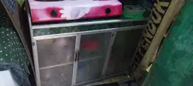 Lemari rak piring dan kompor