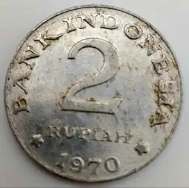 Koin Kuno Rp 2 Tahun 1970 – Langka & Bernilai Koleksi Tinggi!