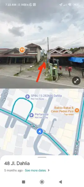 Di Jual Rumah di jl. Dahlia, Sukajadi. Tepi jalan. Cocok untuk usaha