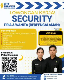 LOWONGAN KERJA SECURITY (KHUSUS PENGALAMAN)