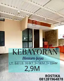 Rumah dijual Kebayoran Bintaro Jaya Siap Huni