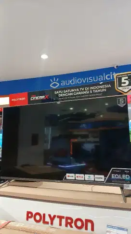 CICILAN TV POLYTRON SMART QLED TV 50INCH