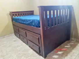 Ranjang tidur anak sorong tanpa kasur