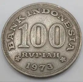 Koin Kuno Rp 100 Tahun 1973 – Bergambar Rumah Gadang, Langka & Bernila