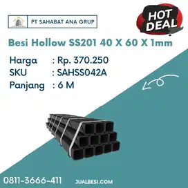 Besi Hollow SS201 40 X 60 X 1mm