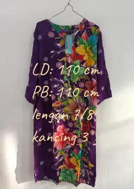 Daster kencana ungu label biru tangan kode 19