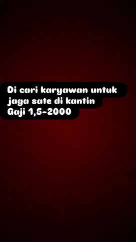Di buka lowongan pekerjaan