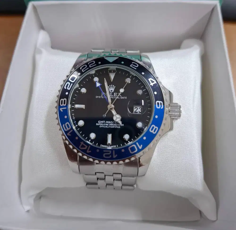 [NEW] JAM TANGAN PREMIUM ROLEX GMT BATMAN AUTOMATIC