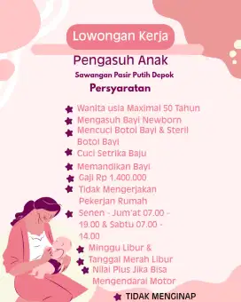 Di Butuhkan Pengasuh Anak ( Bayi Newbron )