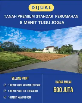 Tanah Strategis Tepi Jalan Dalam Ringroad Jogja, Dekat Pusat Kota