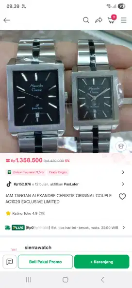 Dijual Jam Alexandre Christie AC 1020 Pria